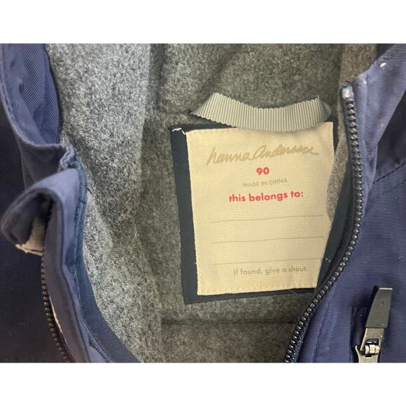 Hanna Andersson Active Fleece Navy Gray Jacket-Size 90-3T - Picture 3 of 4
